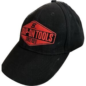 Snap-On Tools Adjustable Strapback Baseball Hat Cap Black Red Wild Impact